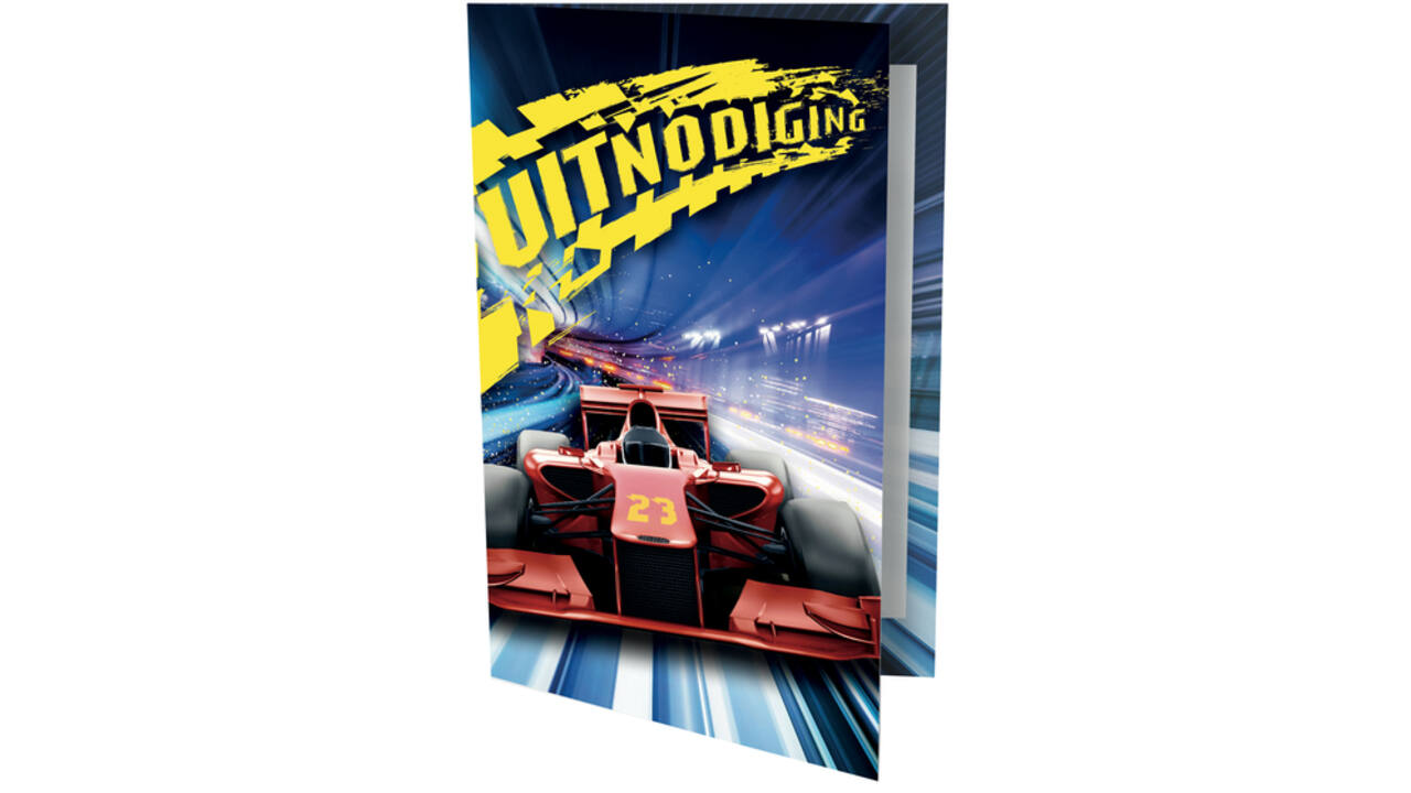 Uitnodigingen Race auto