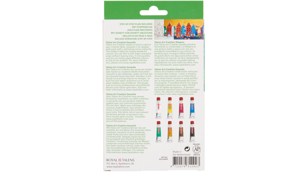 Gouache Talens Art Creation 8 kleuren