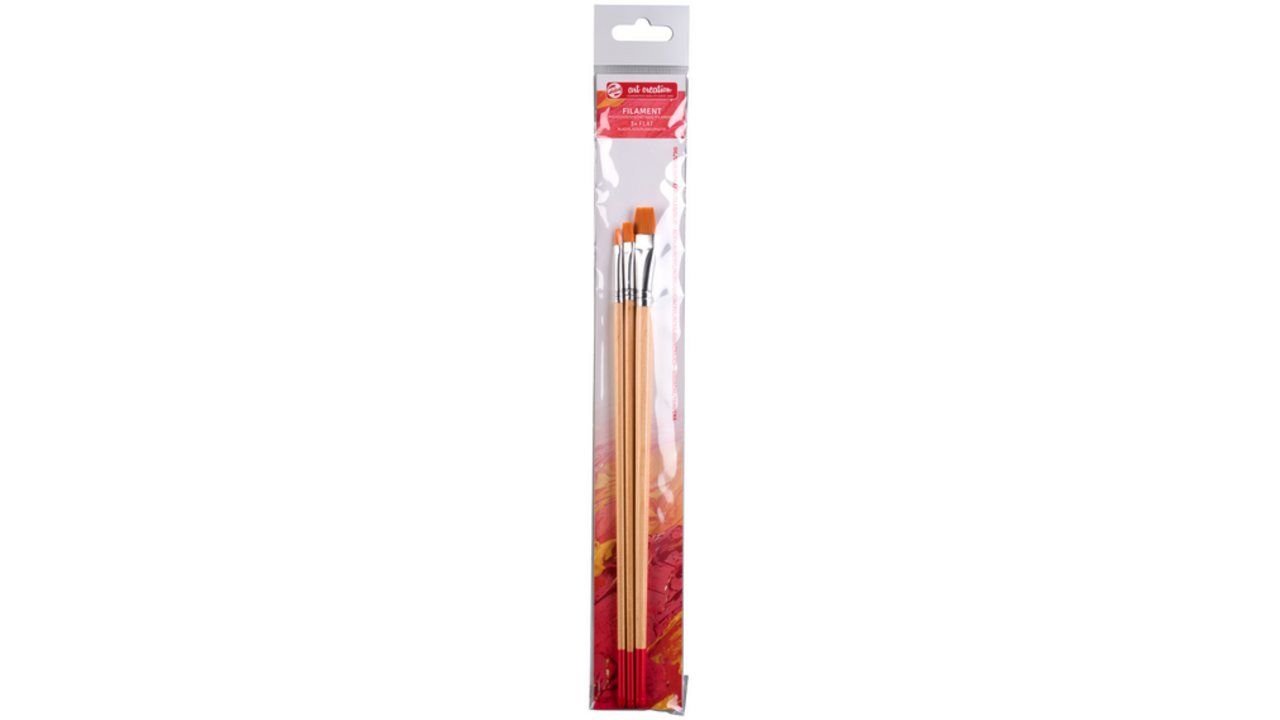 Penseel Talens Art Creation filament plat assorti set à 3st