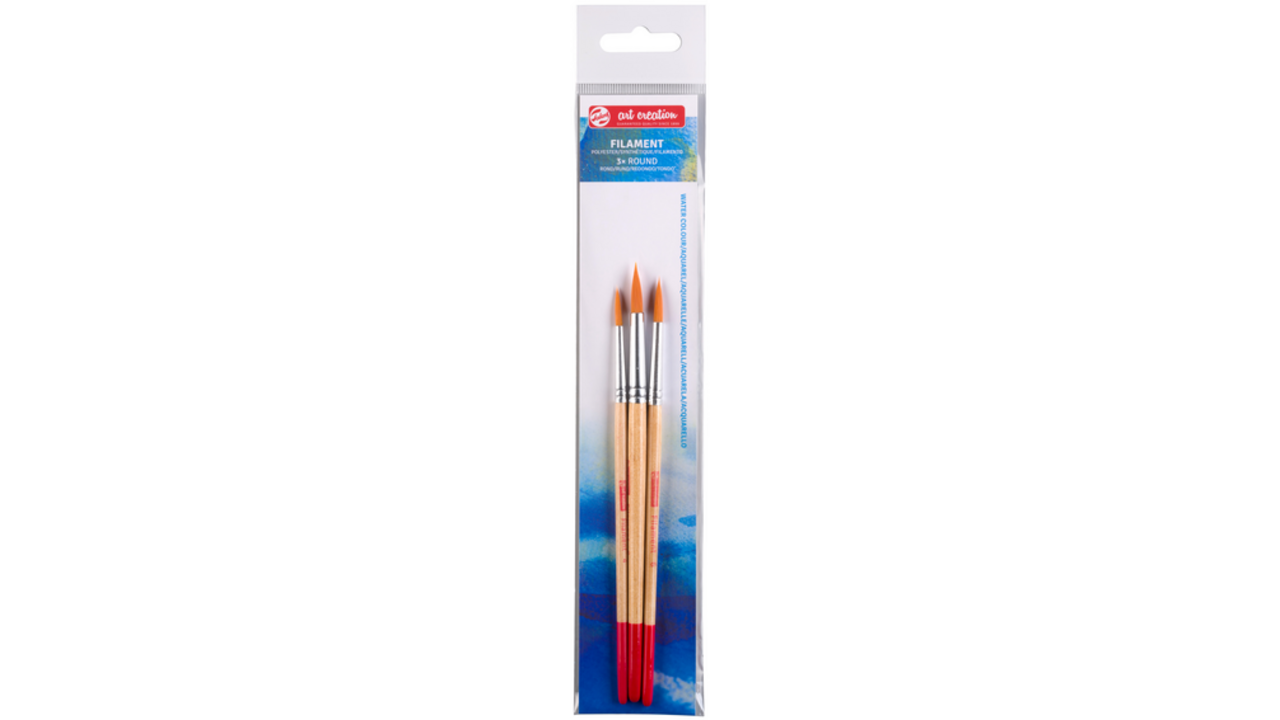 Penseel Talens Art Creation filament rond assorti set à 3 stuks