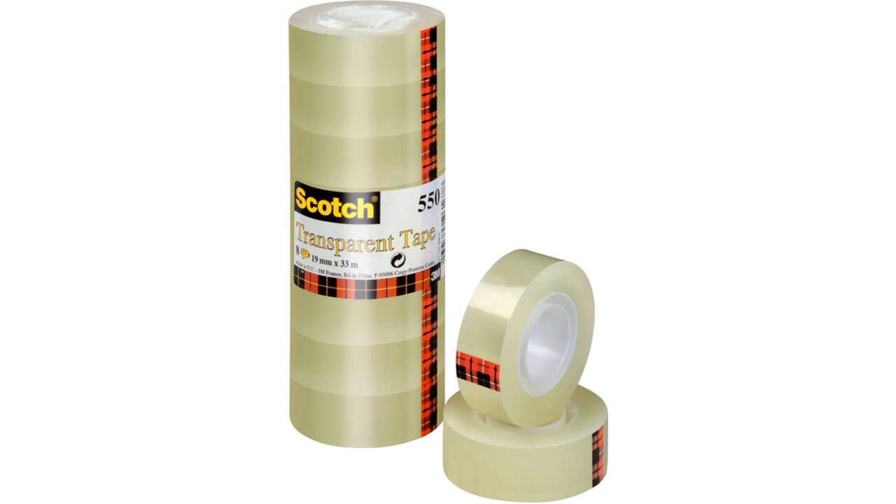 Plakband Scotch 550 19mmx33m transparant