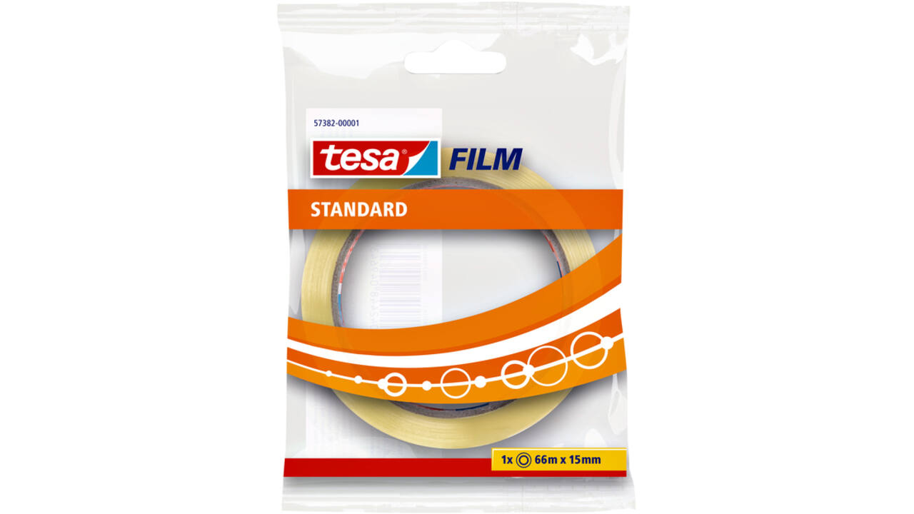 Plakband tesafilm® Standaard 66mx15mm transparant