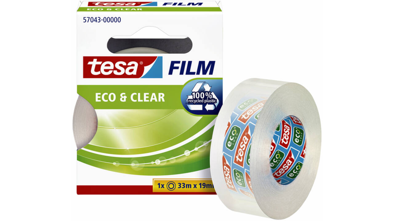 Plakband tesafilm® Eco & Clear 33mx19mm transparant
