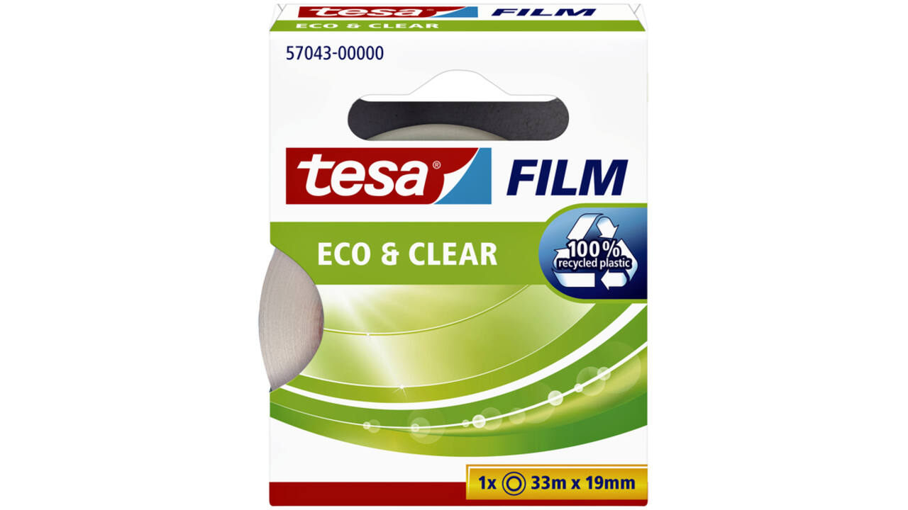 Plakband tesafilm® Eco & Clear 33mx19mm transparant