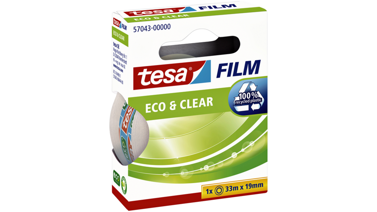 Plakband tesafilm® Eco & Clear 33mx19mm transparant