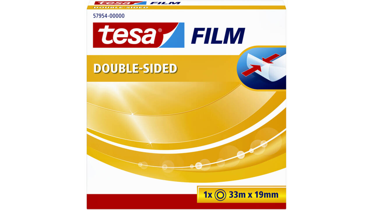 Dubbelzijdig plakband tesafilm® 33mx19mm transparant