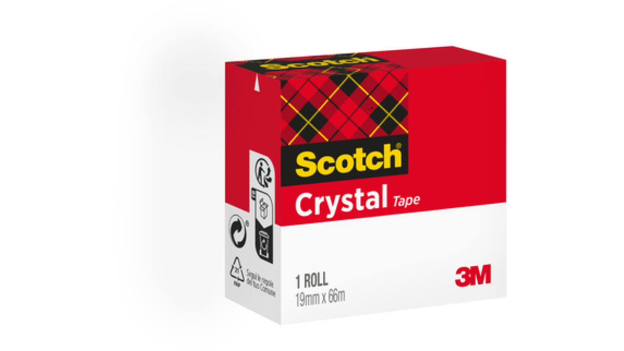 Plakband Scotch Crystal 600 19mmx66m transparant