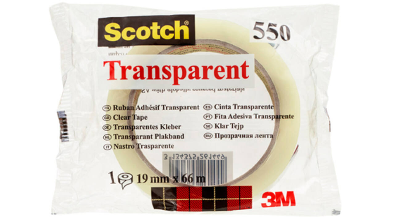 Plakband Scotch 550 19mmx66m transparant