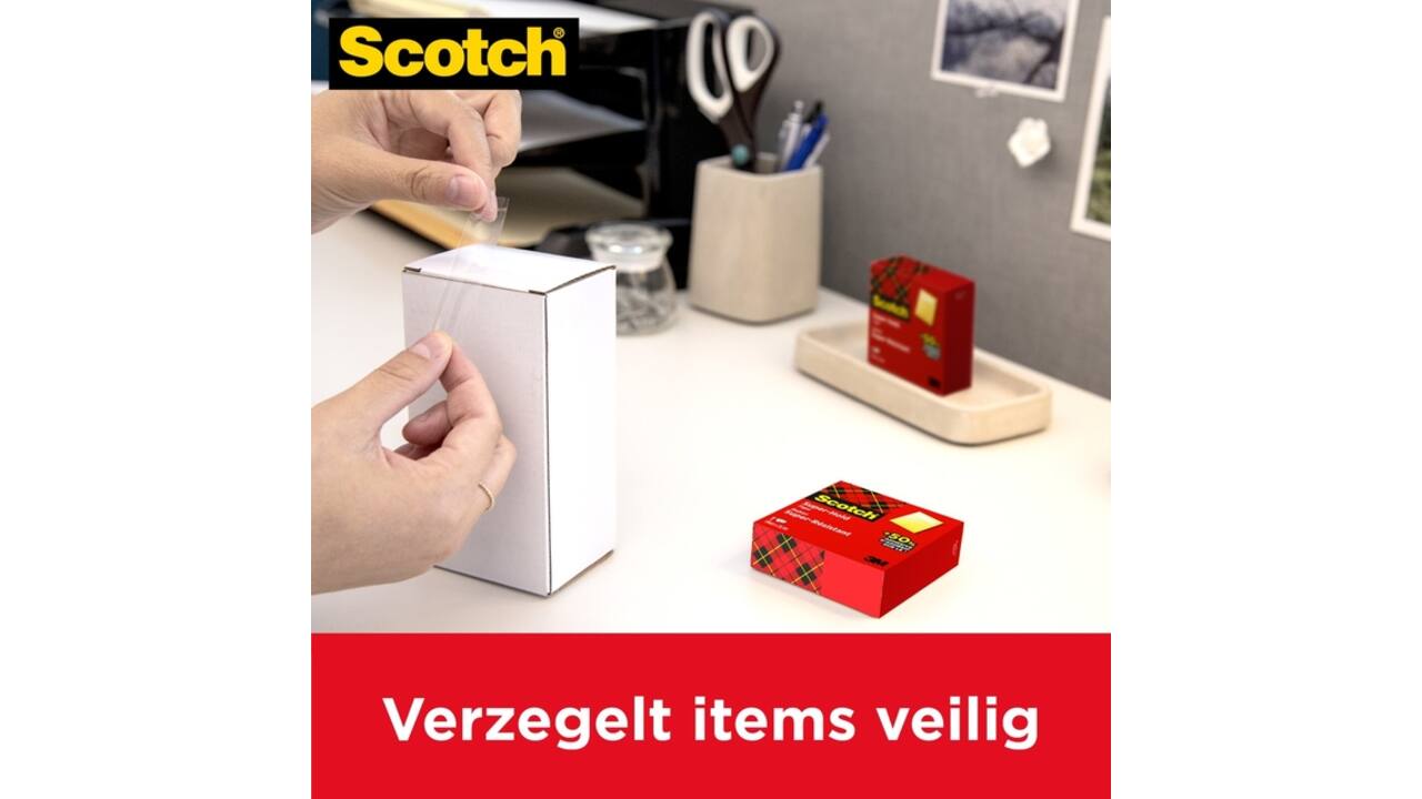 Plakband Scotch 700 Super Hold 19mmx25.4m transparant