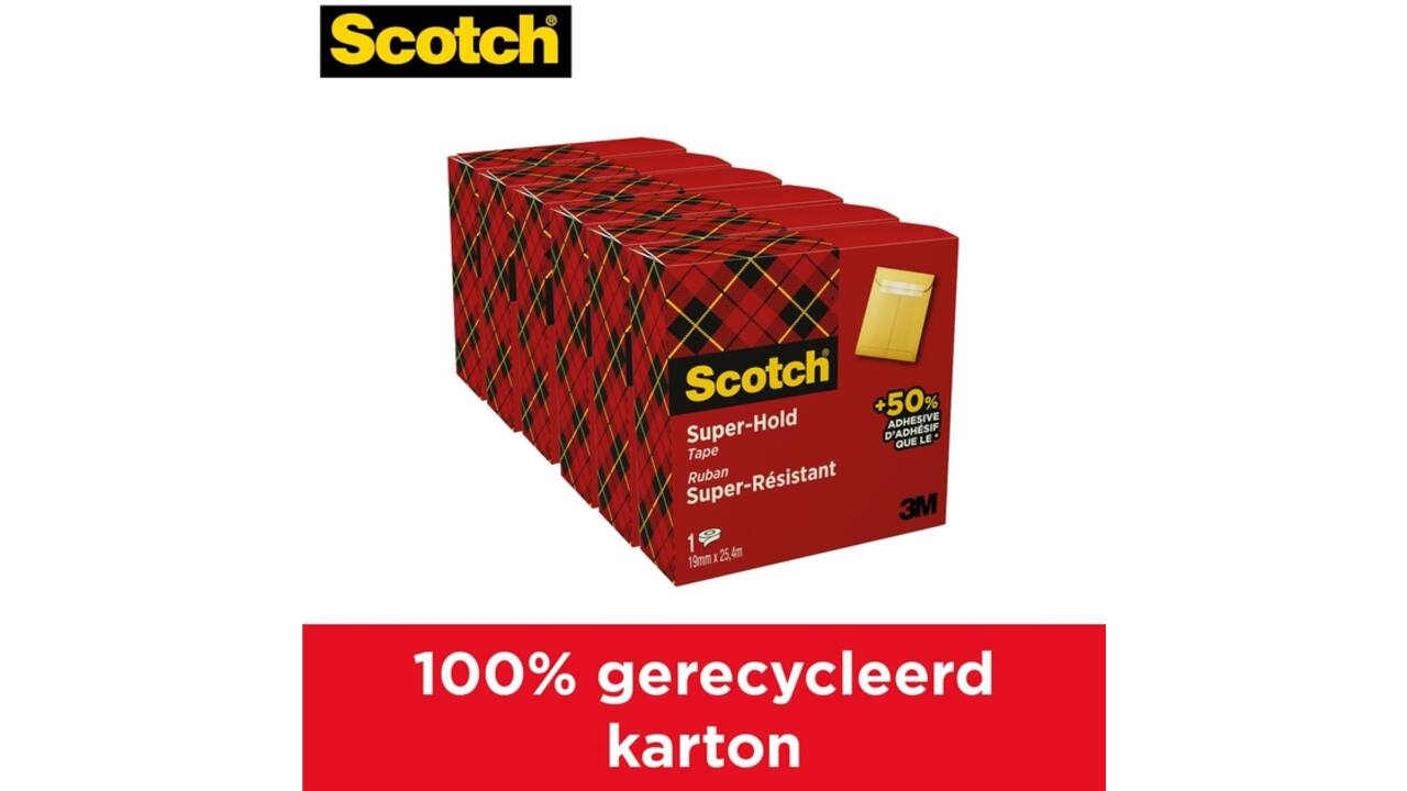 Plakband Scotch 700 Super Hold 19mmx25.4m transparant