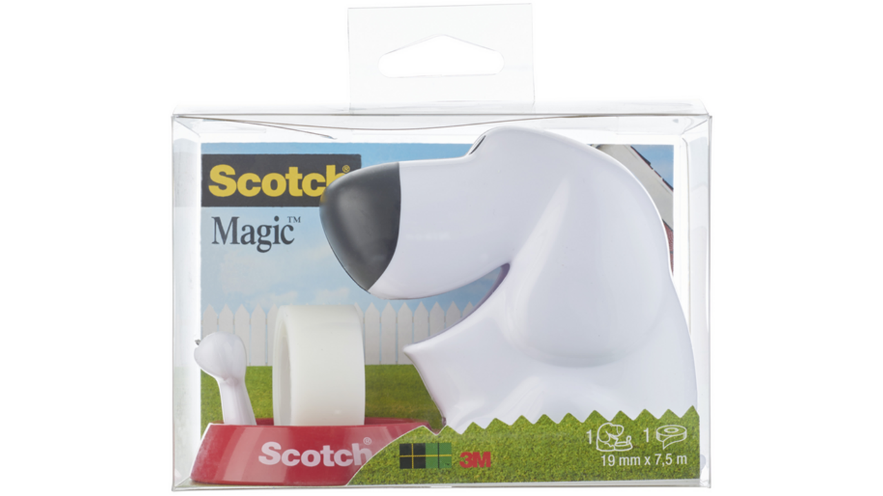 Plakbandhouder Scotch C31 hond + 1rol 19mmx7.5m