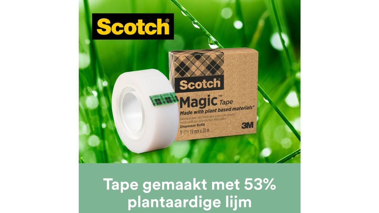 Plakband Scotch Magic 900 19mmx30m onzichtbaar mat