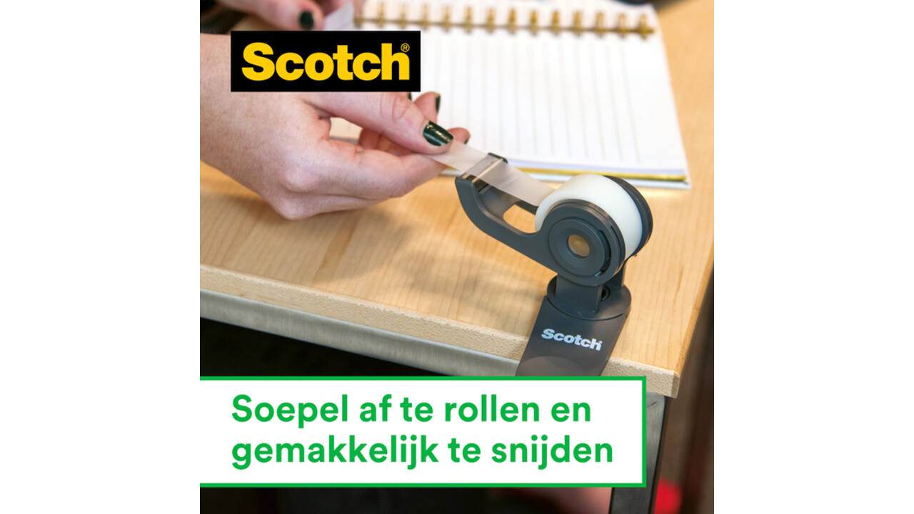 Plakband Scotch Magic 810 19mmx15m onzichtbaar + plakbandhouder