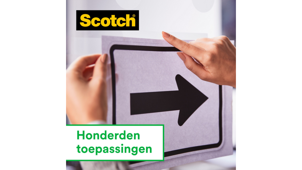 Plakband Scotch Magic 810 19mmx33m onzichtbaar transparant 4 rollen