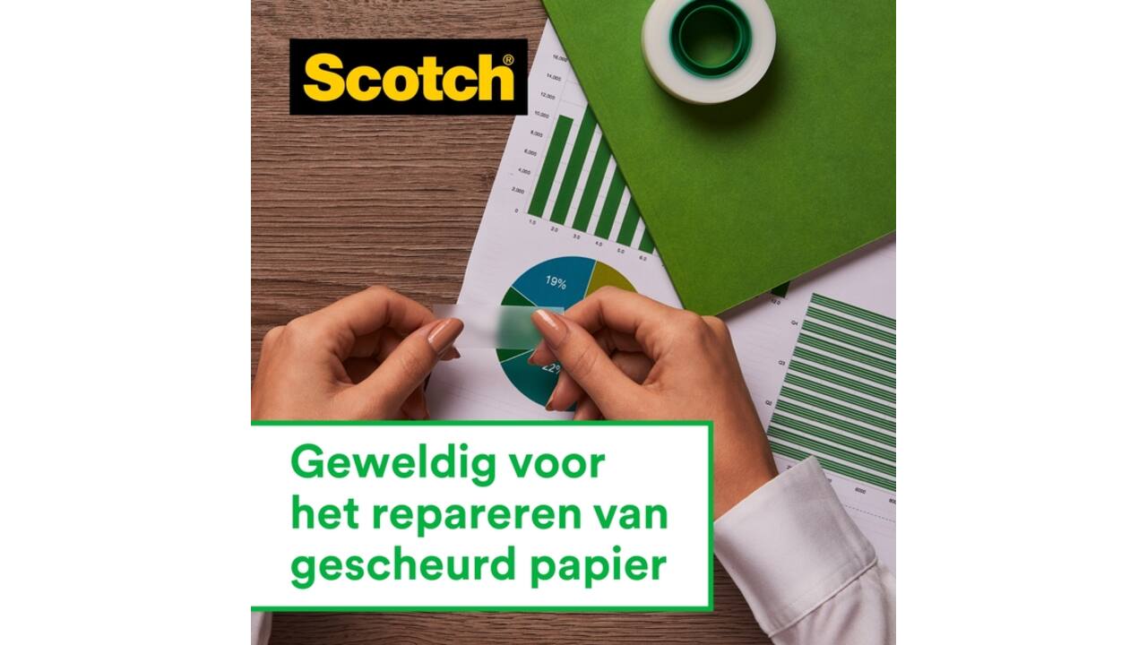 Plakband Scotch Magic 810 19mmx33m onzichtbaar mat 7+1 gratis