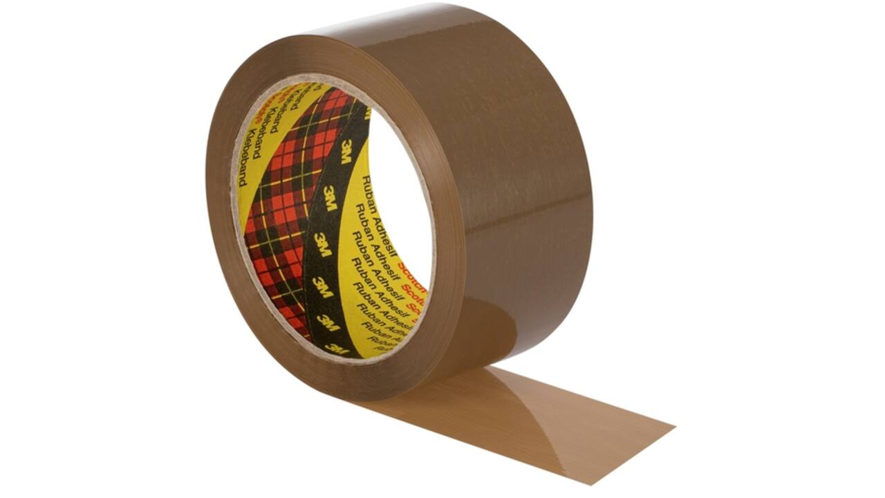 Verpakkingstape Scotch 371 50mmx66m bruin PP