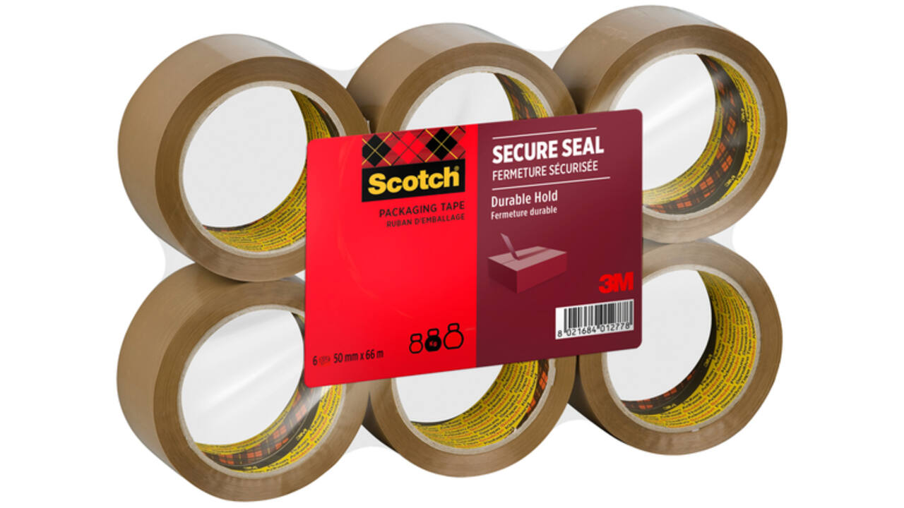 Verpakkingstape Scotch Heavy 50mmx66m bruin 6 rollen
