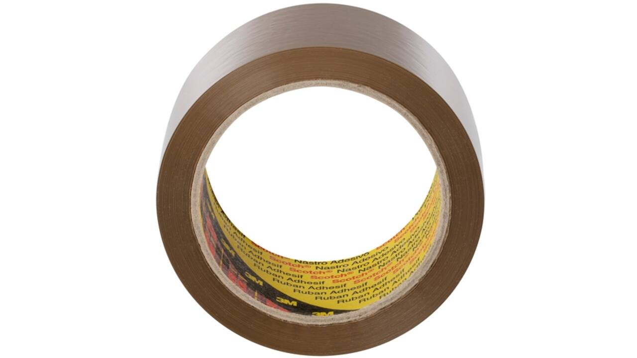 Verpakkingstape Scotch 371 50mmx66m bruin PP 6 rollen