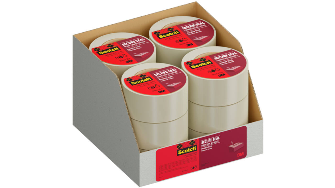 Verpakkingstape Scotch Secure Seal 50mmx50m transparant