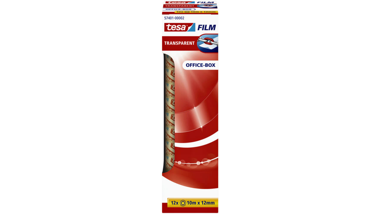 Plakband tesafilm® 10mx12mm transparant 12 rollen