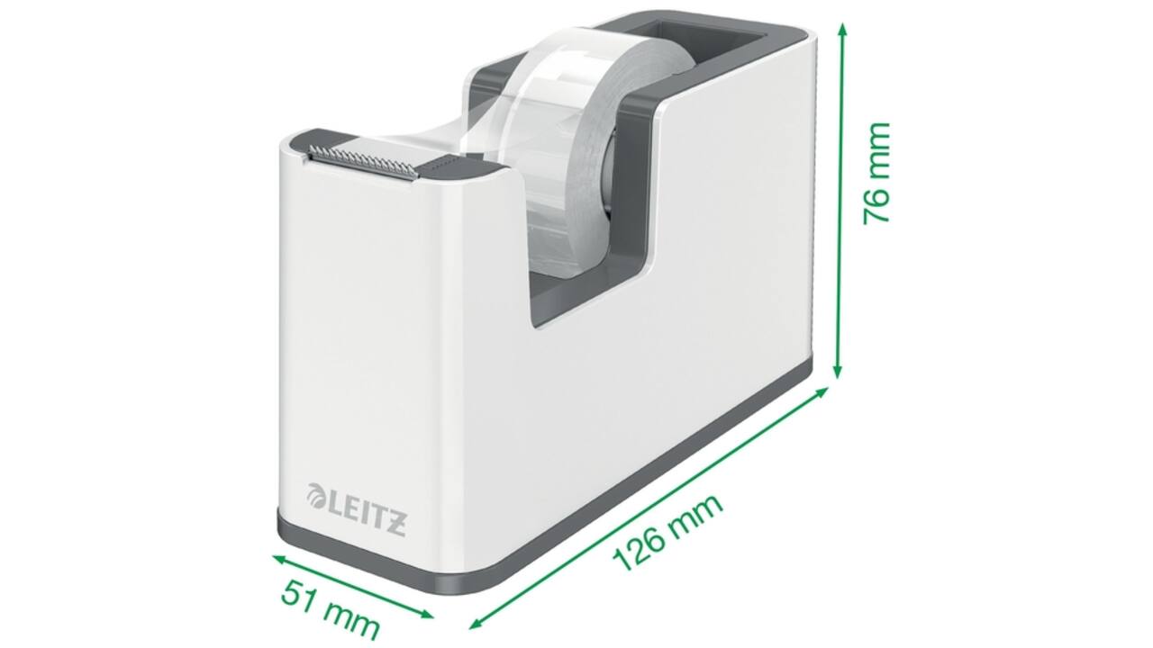 Plakbandhouder Leitz WOW wit/grijs