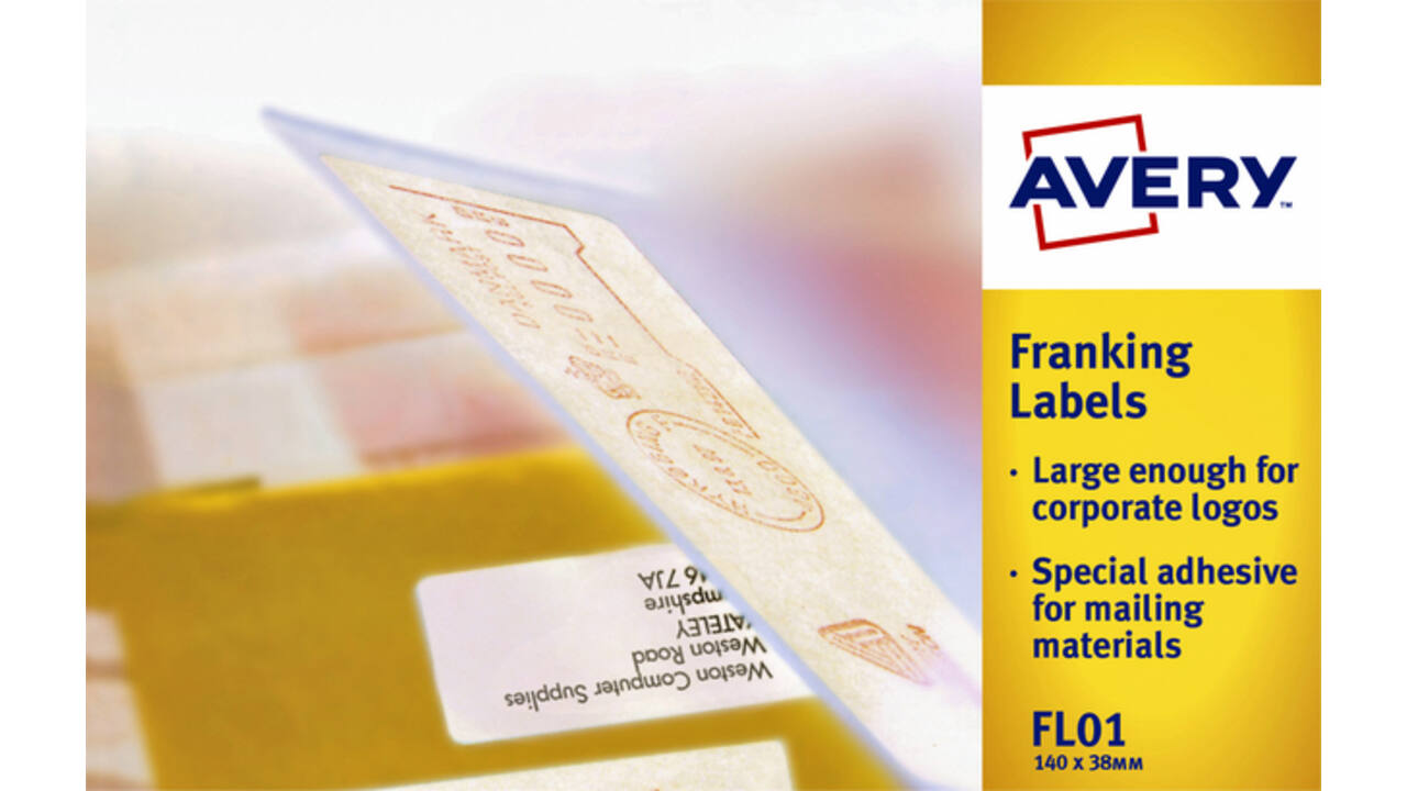 Frankeeretiket Avery FLO1 140x38mm 1000stuks