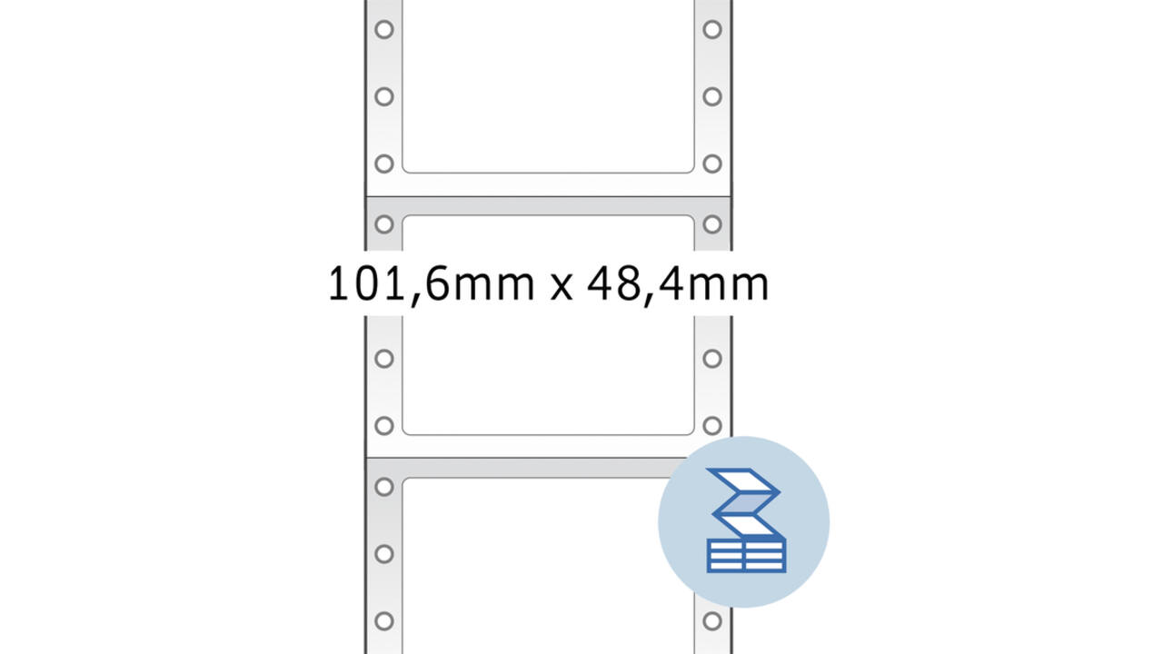 Etiket HERMA 8163 101.6x48.4mm 1-baans wit 2000stuks