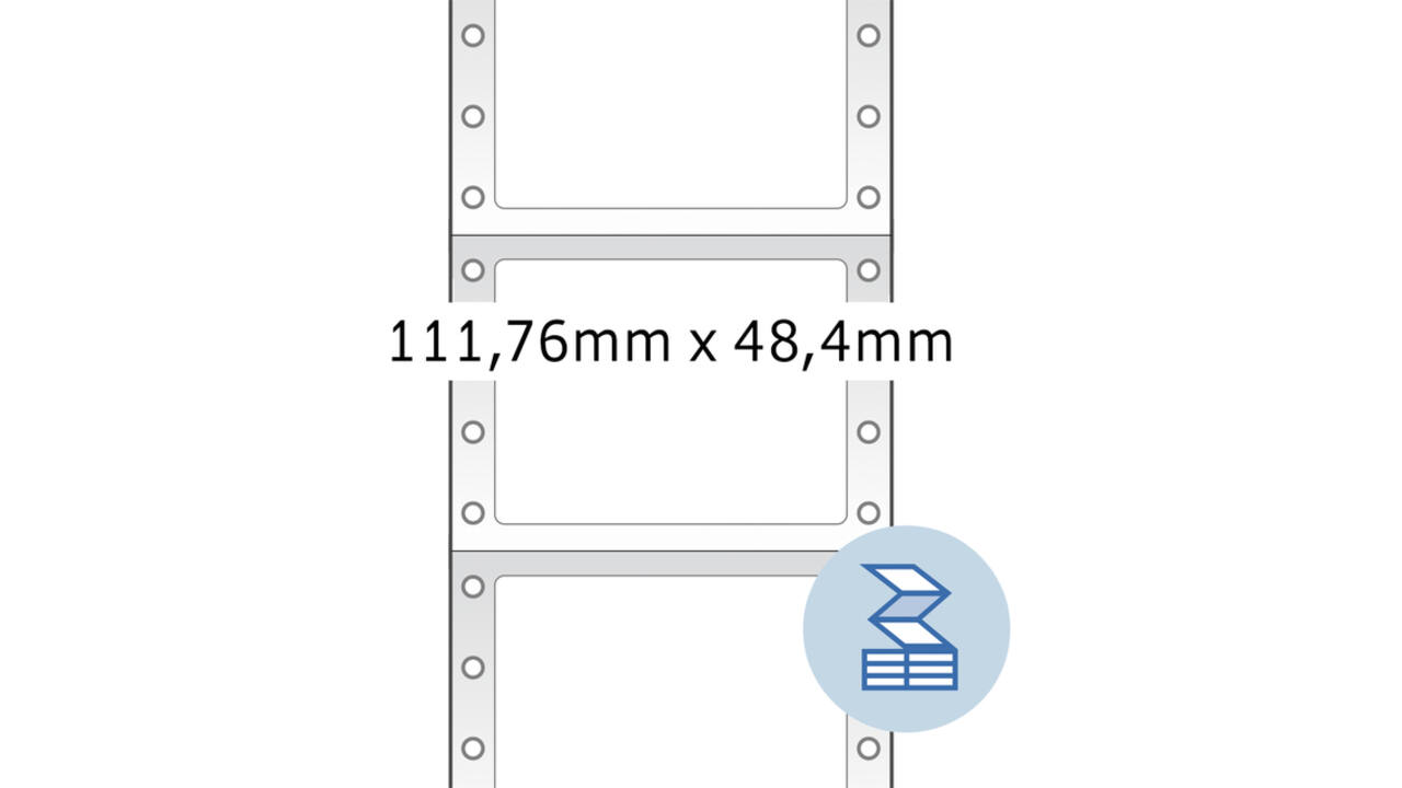 Etiket HERMA 8166 111.7x48.4mm 1-baans wit 2000stuks