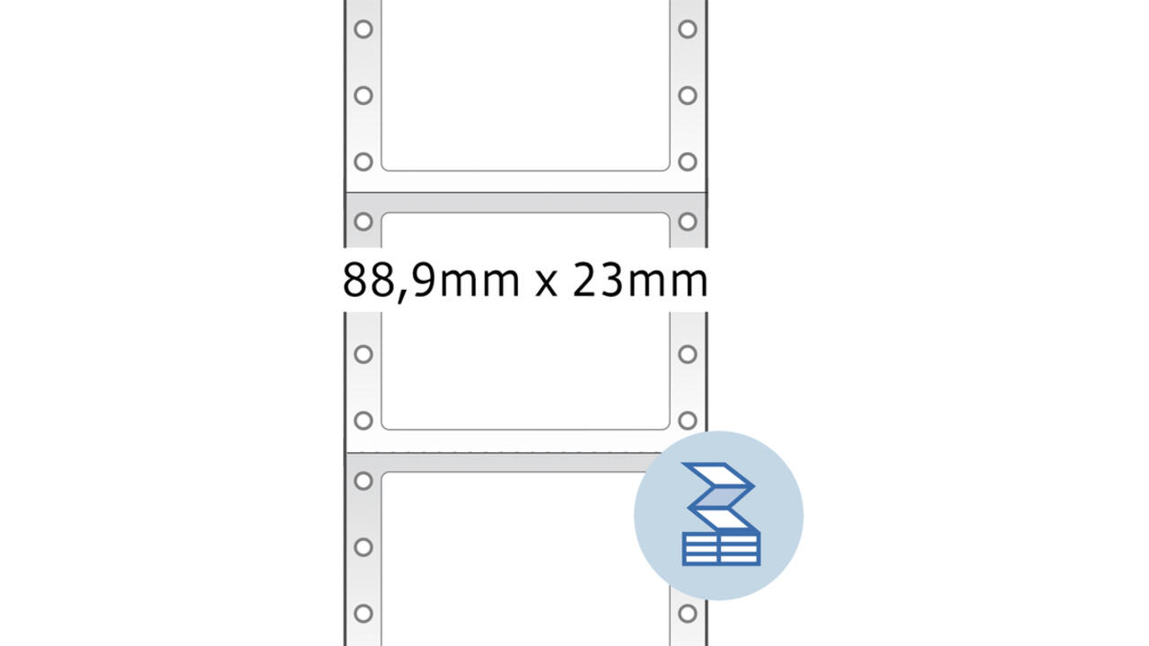 Etiket HERMA 8210 88.9x23Mm 1-baans wit 6000stuks