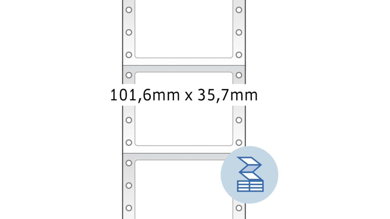 Etiket HERMA 8212 101.6x35.7mm 1-baans wit 4000stuks