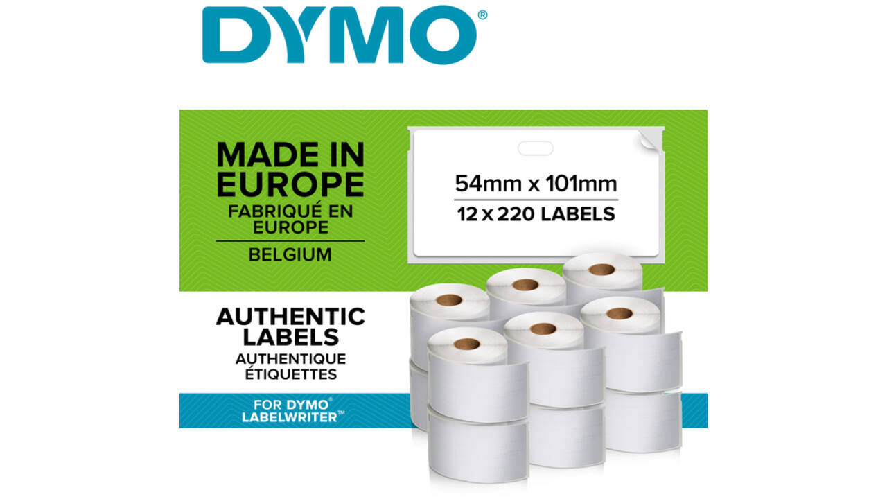 Etiket Dymo LabelWriter multifunctioneel 32x57mm 12 rollen á 1000 stuks wit