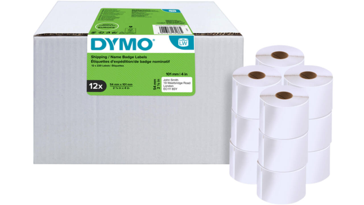Etiket Dymo LabelWriter naamkaart 54x101mm 12 rollen á 220 stuks wit