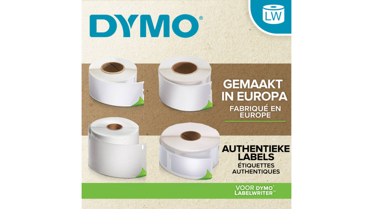 Etiket Dymo LabelWriter naamkaart 54x101mm 12 rollen á 220 stuks wit