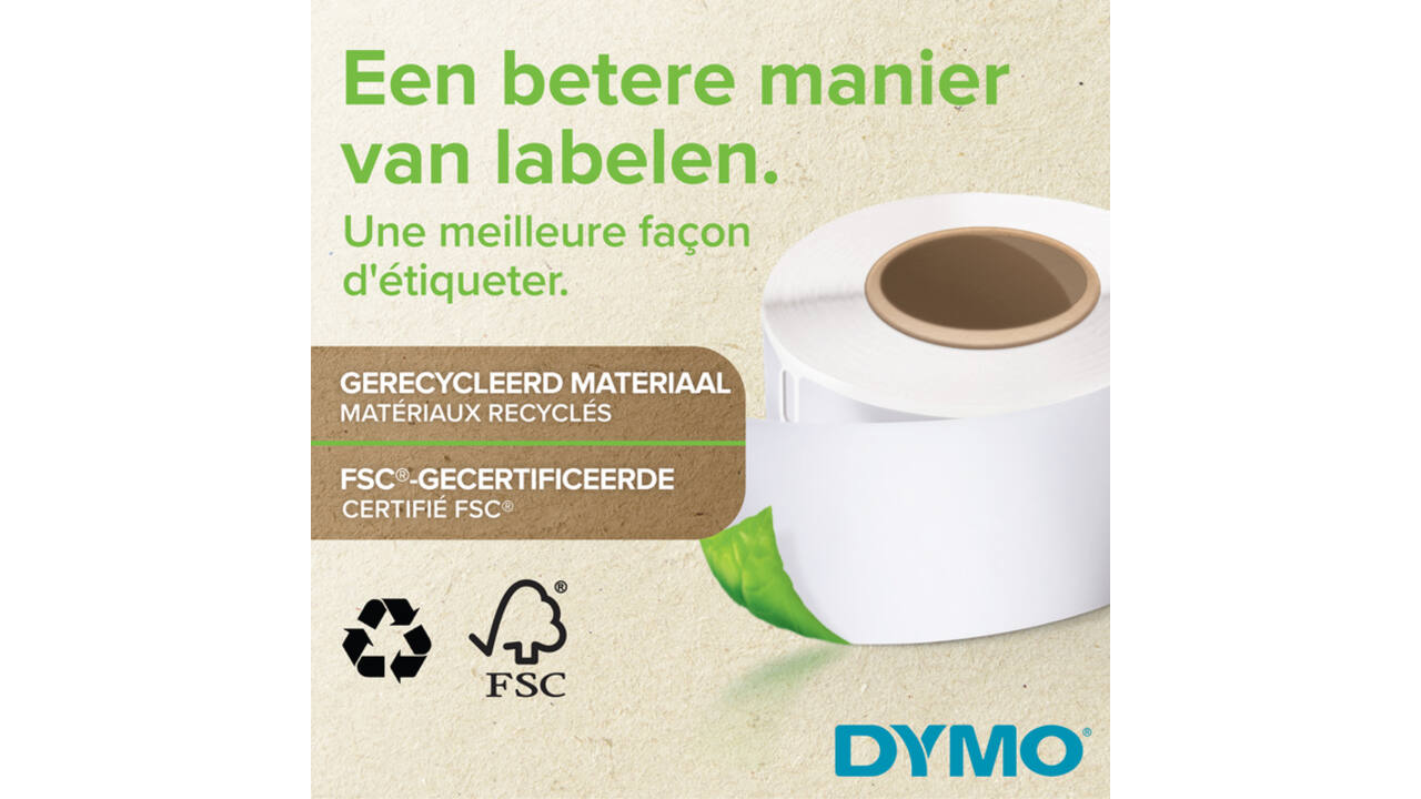Etiket Dymo LabelWriter naamkaart 54x101mm 12 rollen á 220 stuks wit