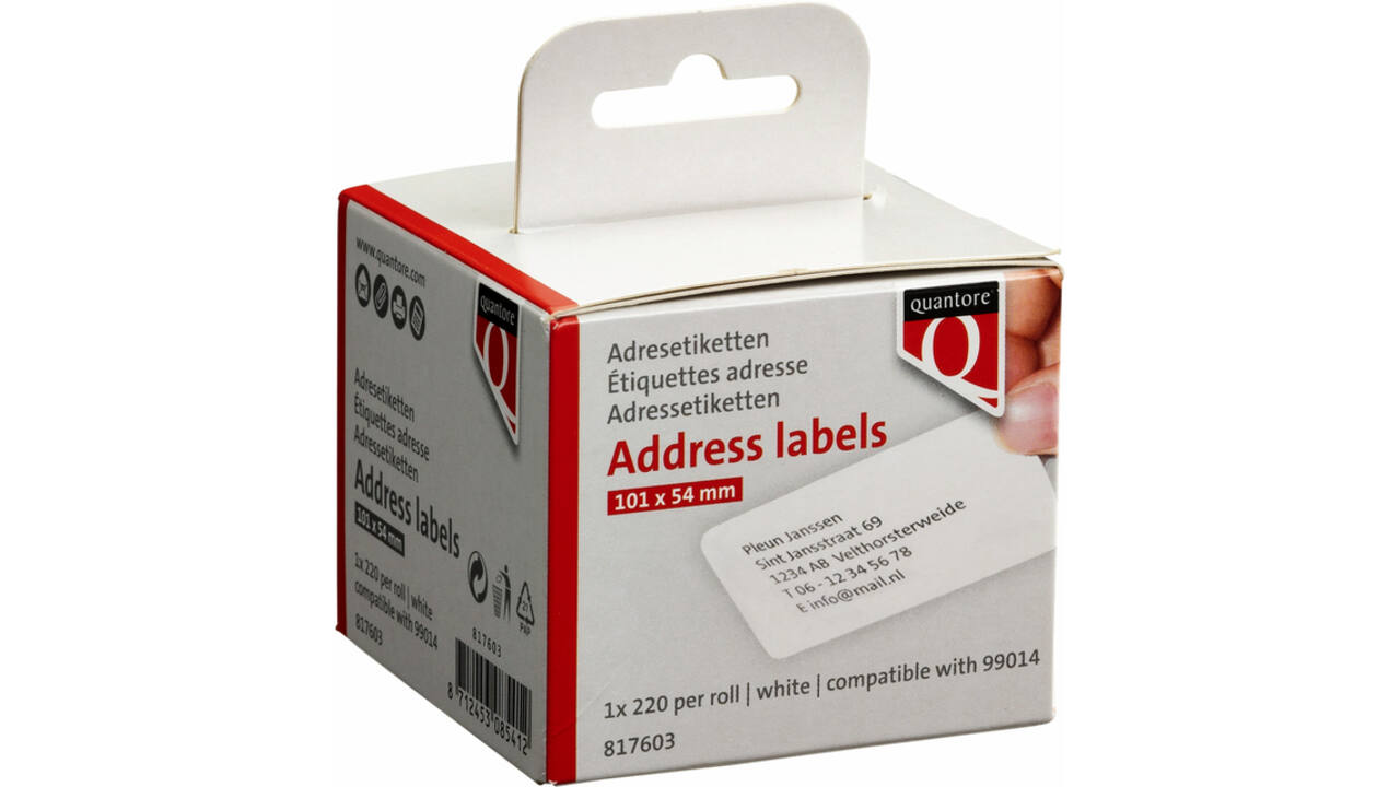 Labeletiket Quantore 99014 54x101mm badge wit