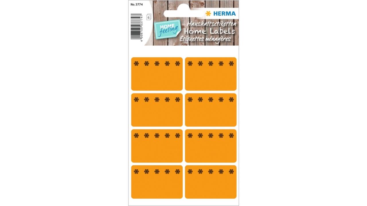 Etiket HERMA 3774 26x40mm diepvries oranje 48stuks