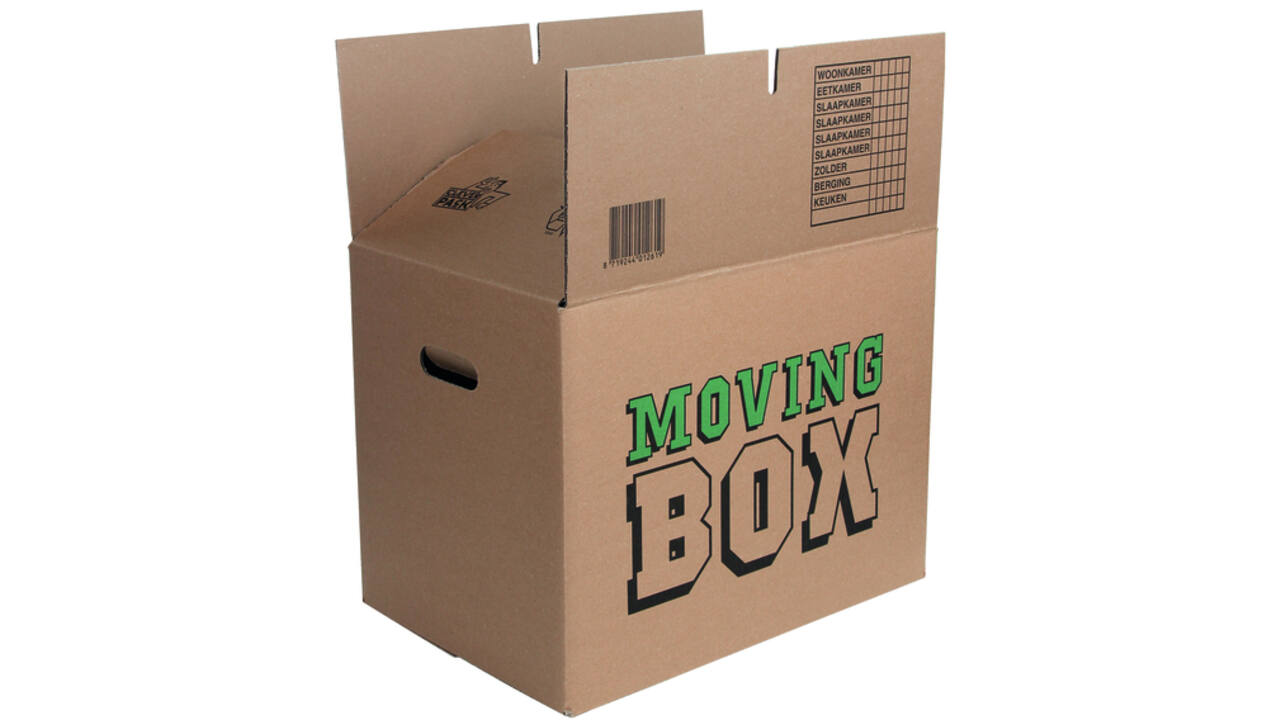 Verhuisdoos CleverPack bedrukt 480x320x360mm pak à 5 stuks