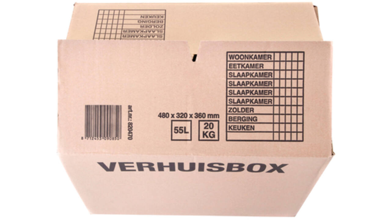 Verhuisdoos IEZZY 480x320x360mm bruin 25 stuks 3mm