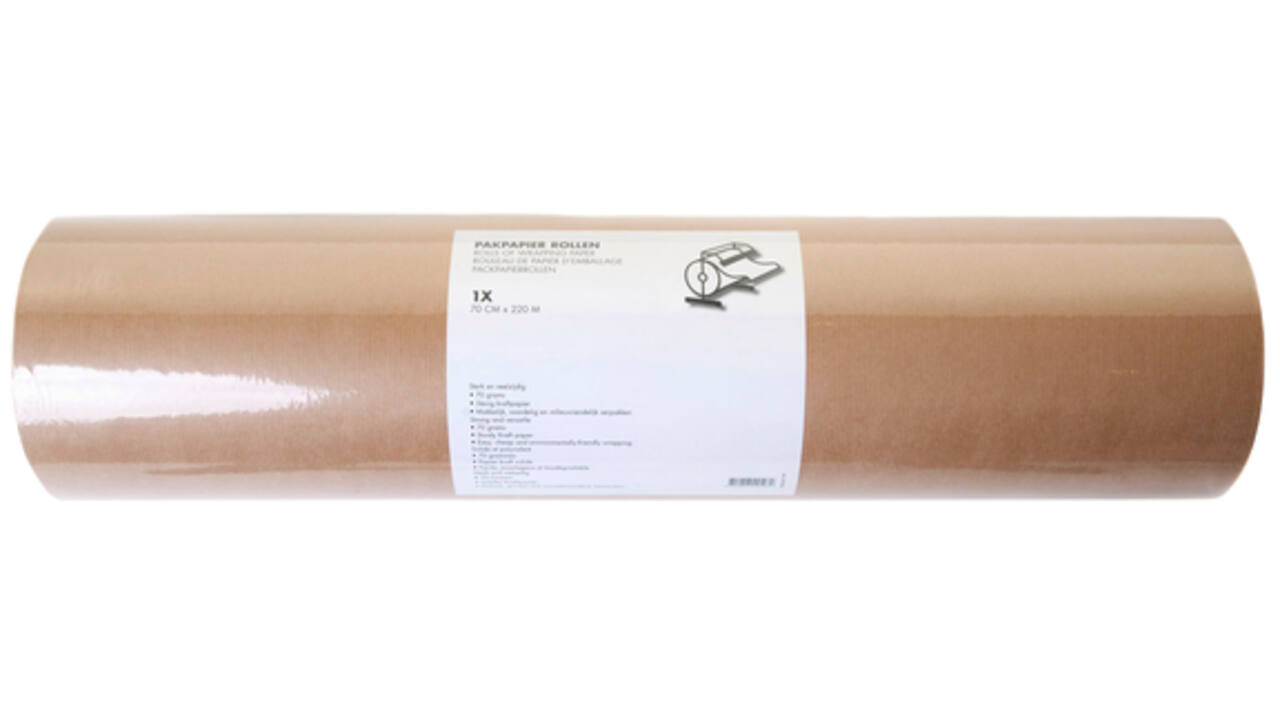 Inpakpapier IEZZY 70gram 70cmx220m kraft bruin