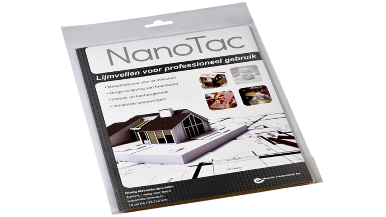 Lijmvel NanoTac professional A4 folie set à 10 vel