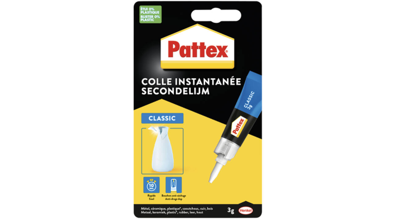 Secondelijm Pattex Classic tube 3gram op blister