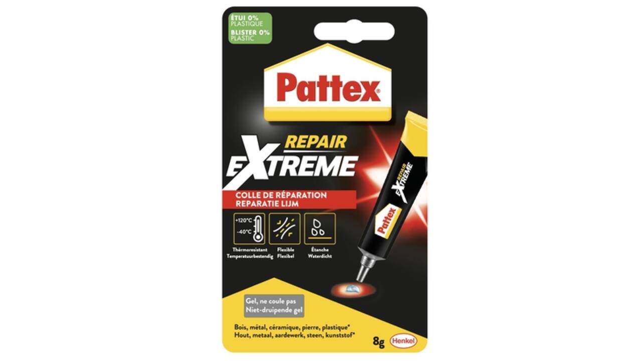 Alleslijm Pattex Repair Extreme tube 8gram op blister