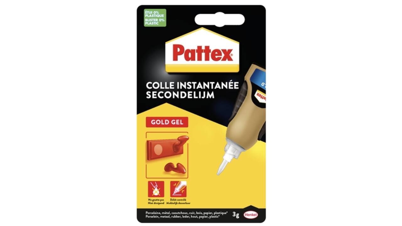 Secondelijm Pattex Gold gel tube 3gram op blister