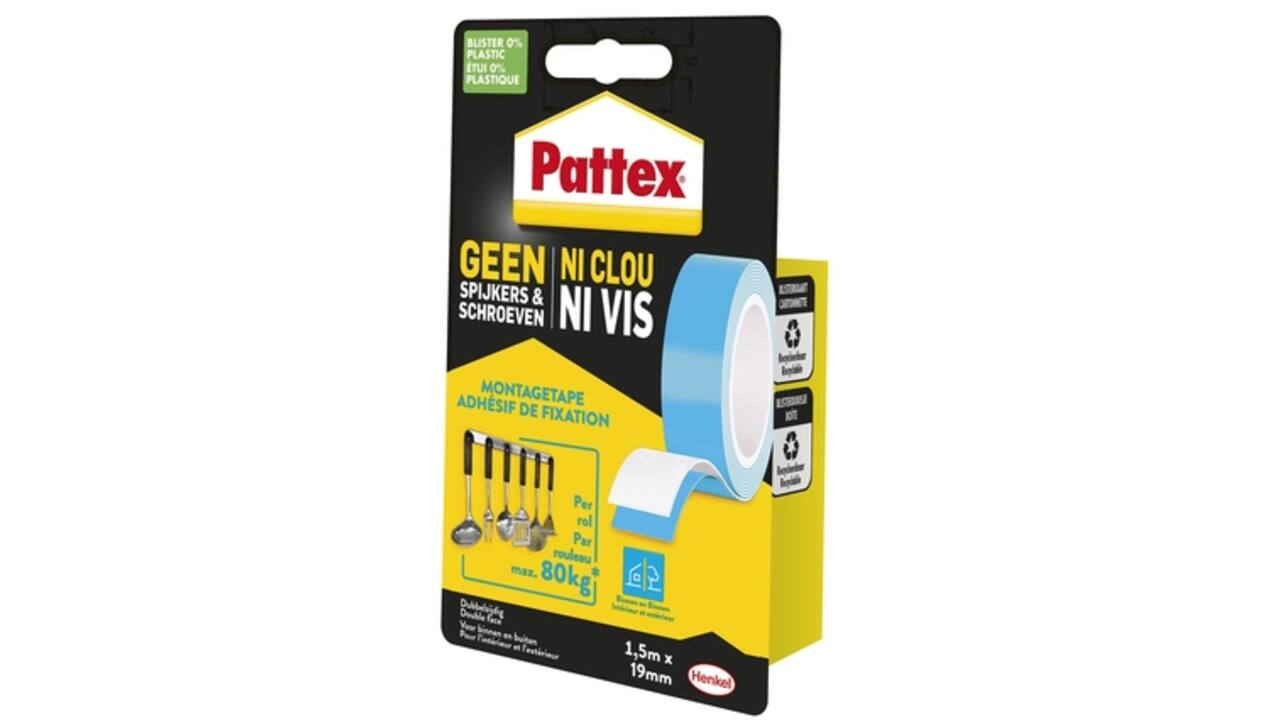 Plakband Pattex Supermontage 20-80kg binnen