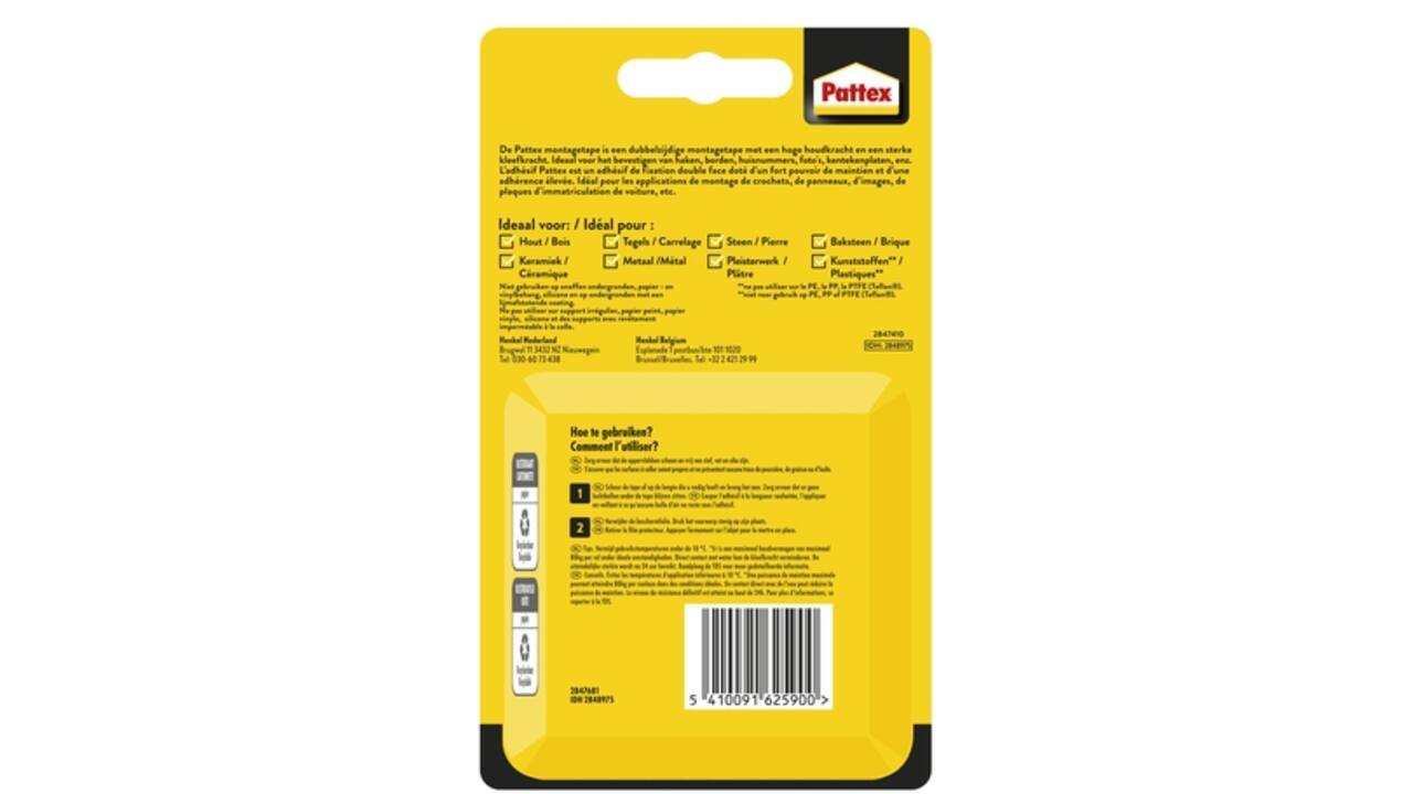 Plakband Pattex Supermontage 20-80kg binnen