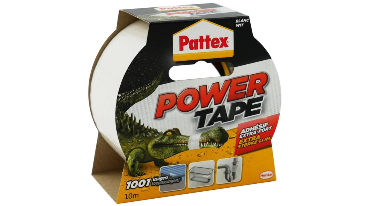 Plakband Pattex Power Tape 50mmx10m wit
