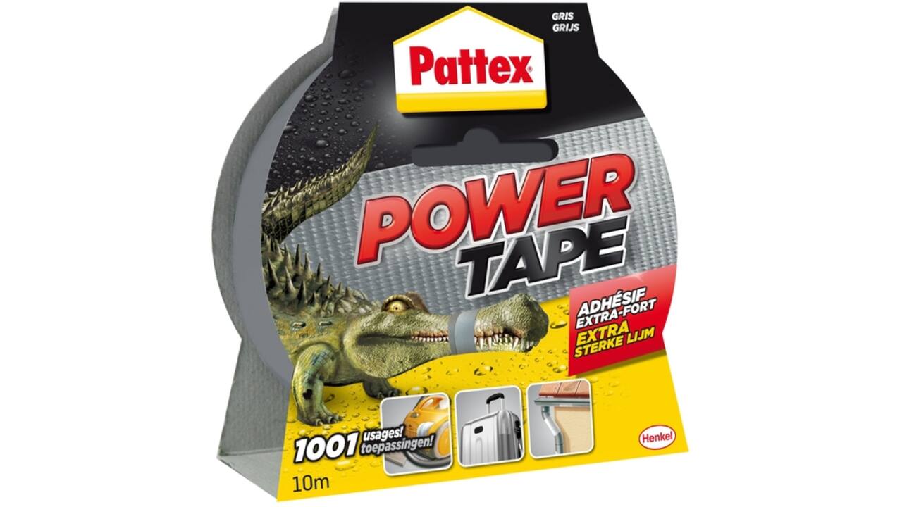 Plakband Pattex Power Tape 50mmx10m grijs