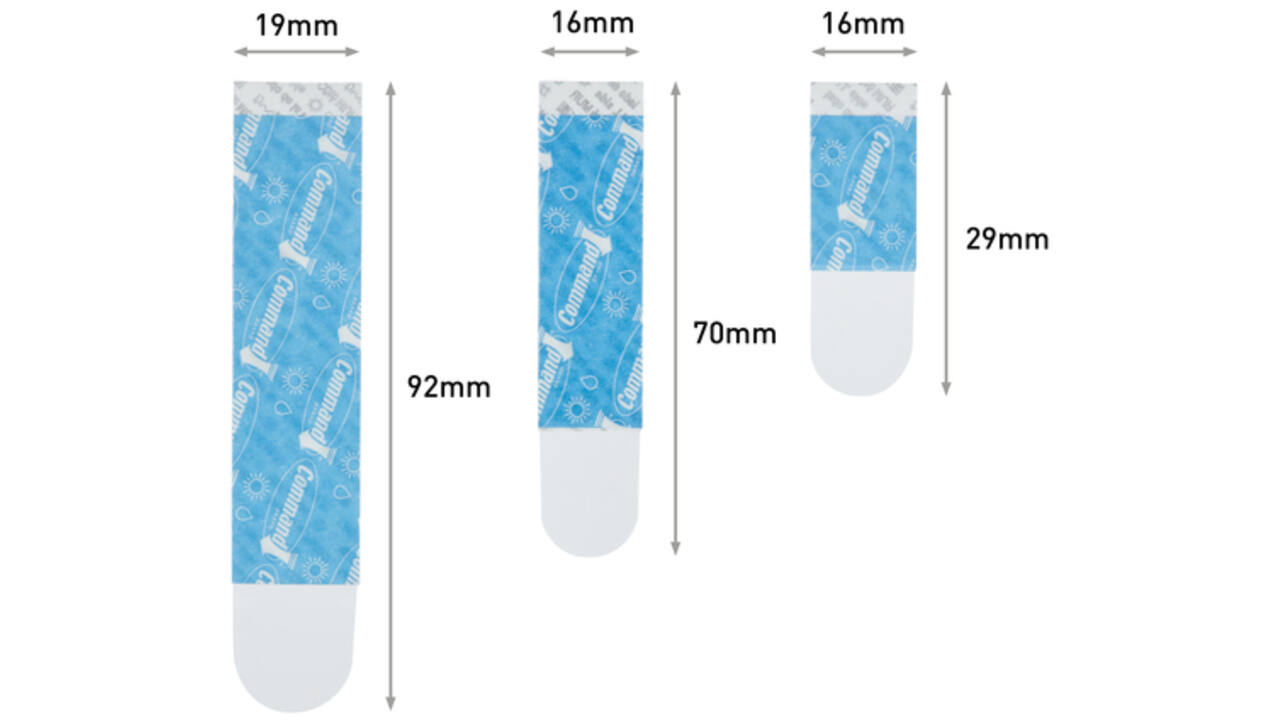 Bevestigingsstrip Command 16 stuks transparant