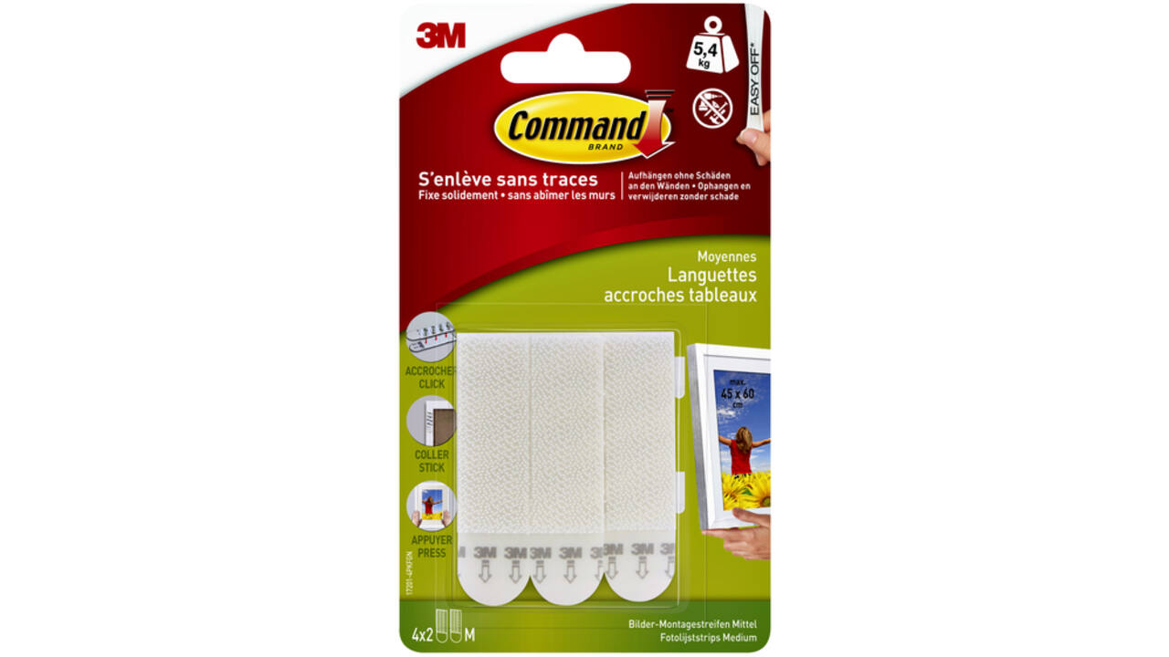 Bevestigingsstrip Command middelgroot klik vast 5,4kg wit