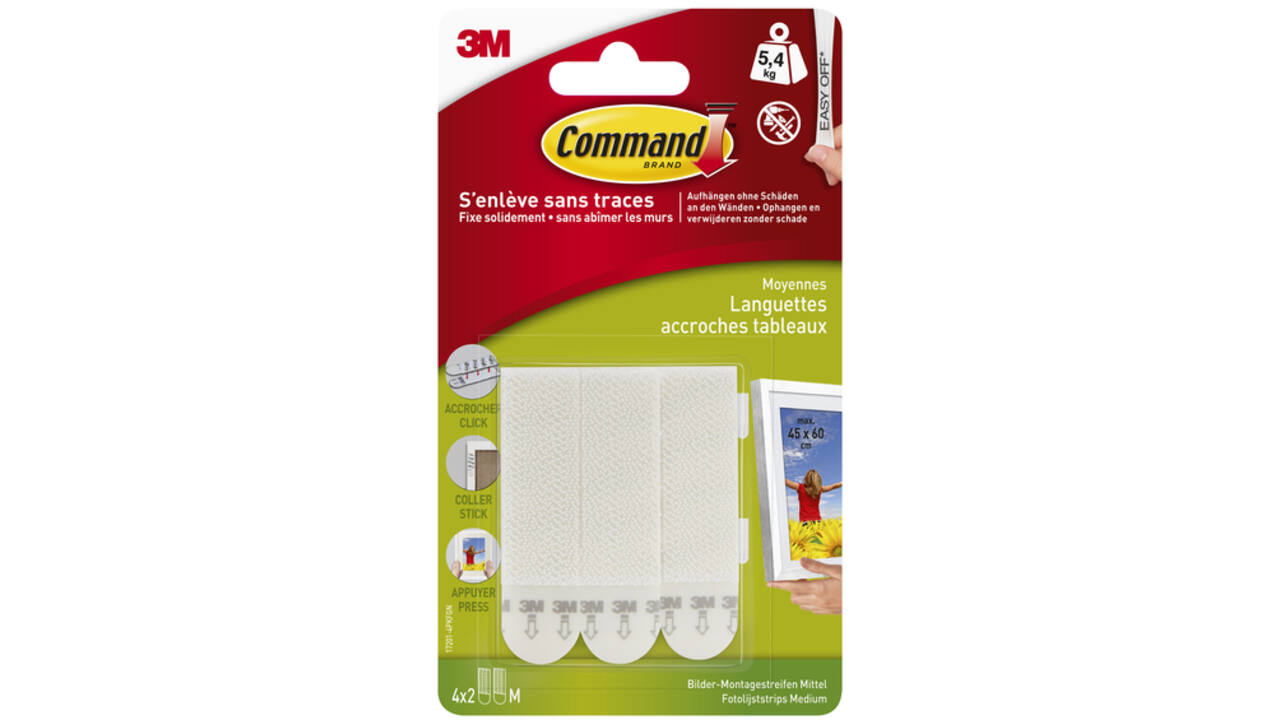 Bevestigingsstrip Command middelgroot klik vast 5,4kg wit